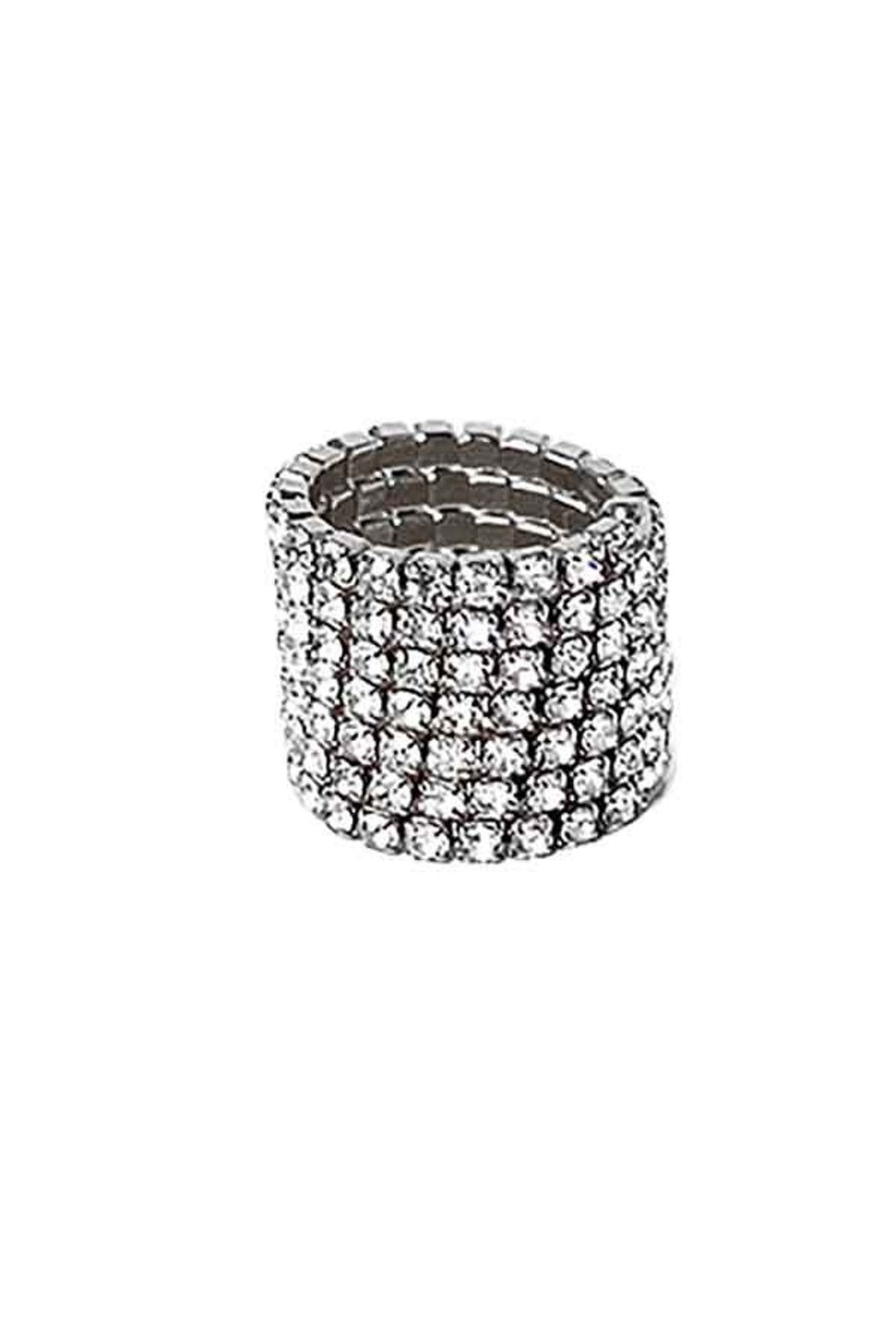 FULL RHINESTONE SPRING RING-1