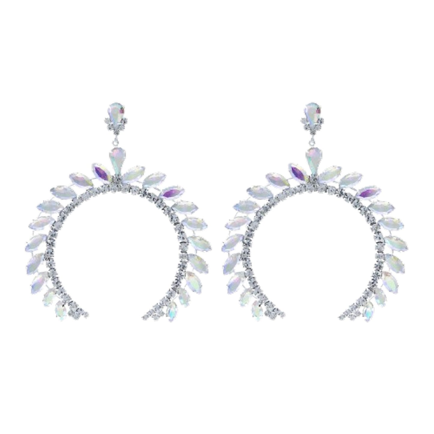 Quash Crystal Blossom Post Back Earrings-4