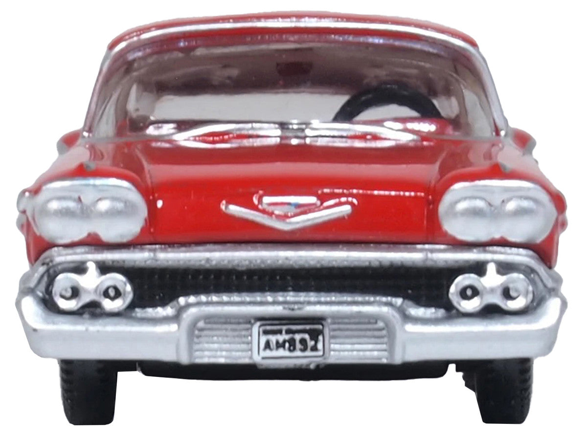1958 Chevrolet Impala Sports Coupe Rio Red 1/87 (HO) Scale Diecast Model Car by Oxford Diecast-1