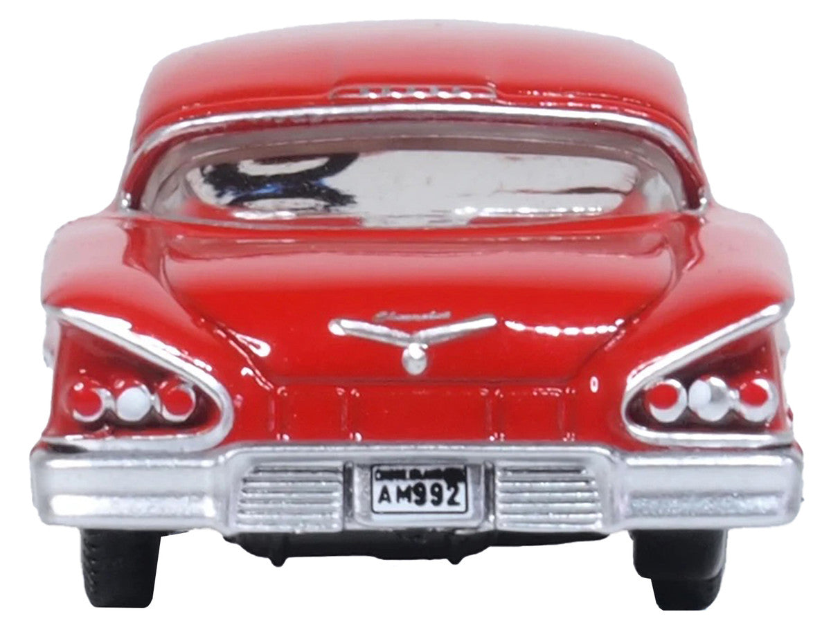 1958 Chevrolet Impala Sports Coupe Rio Red 1/87 (HO) Scale Diecast Model Car by Oxford Diecast-2