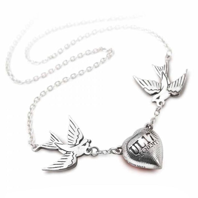 Swallow Heart Necklace-3