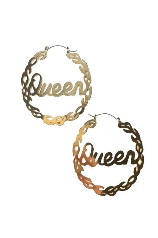 CUT OFF QUEEN HOOP EARRING-1
