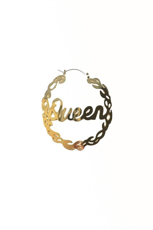 CUT OFF QUEEN HOOP EARRING-2