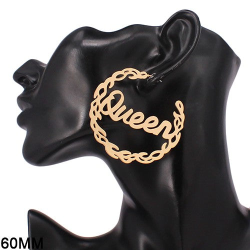 CUT OFF QUEEN HOOP EARRING-0