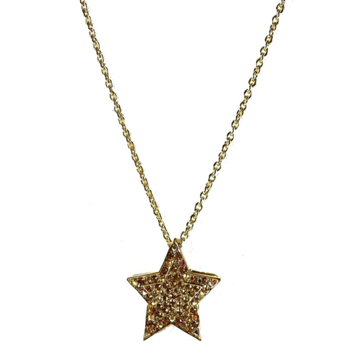 Rhinestone Star Pendant Necklace-1