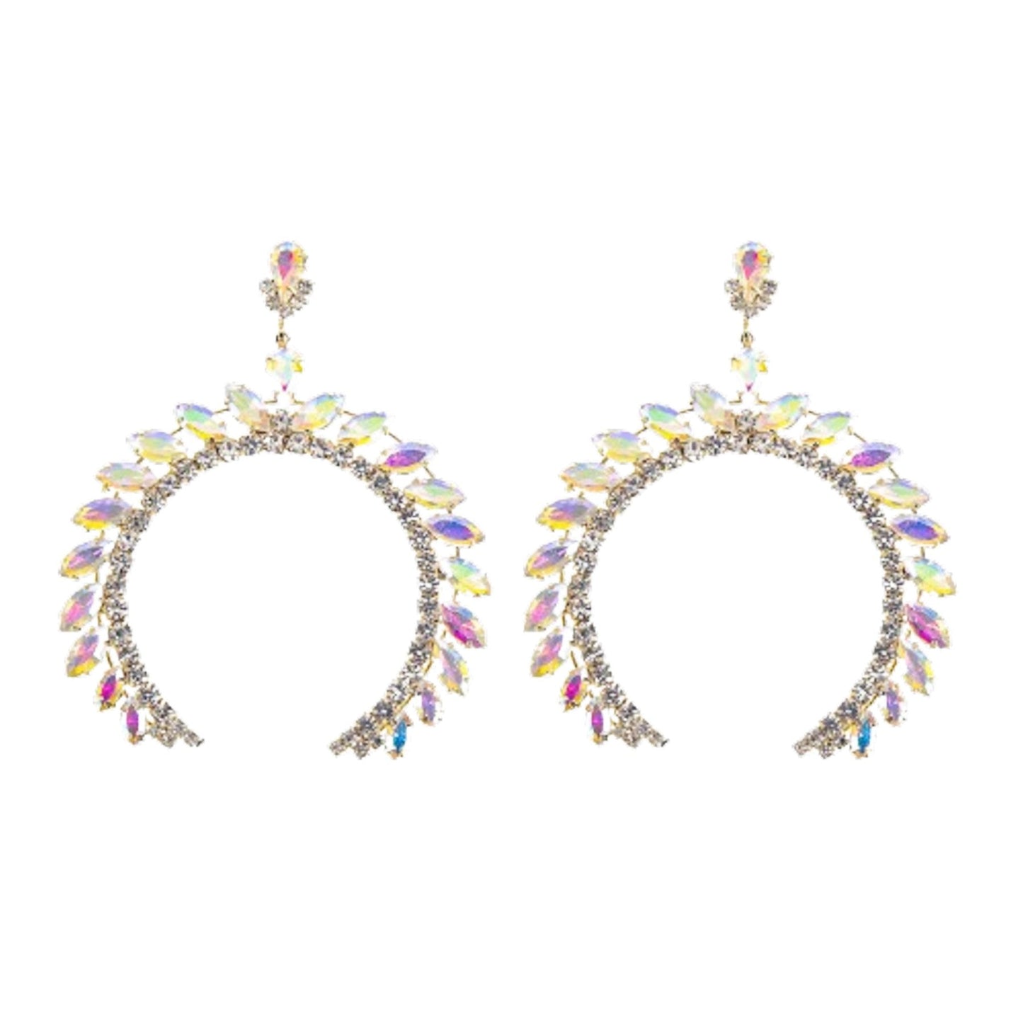 Quash Crystal Blossom Post Back Earrings-1