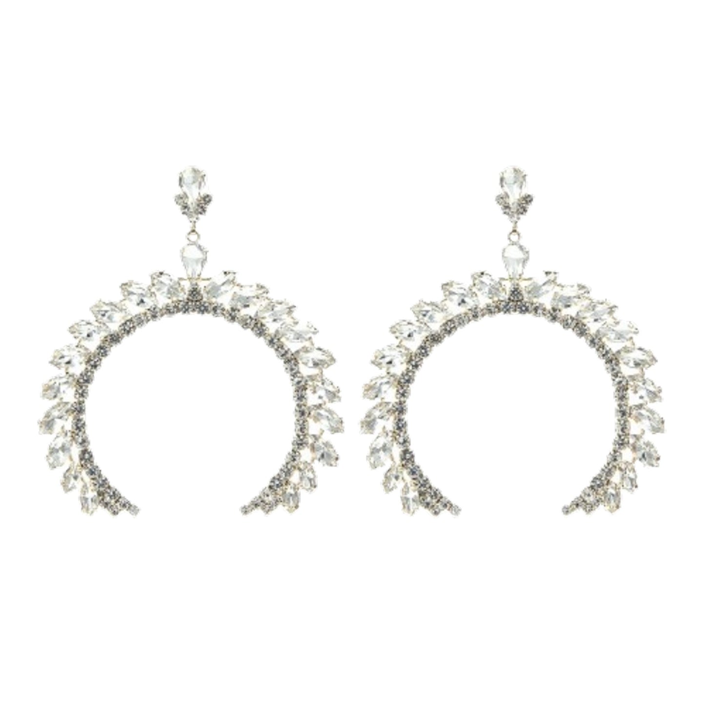 Quash Crystal Blossom Post Back Earrings-2