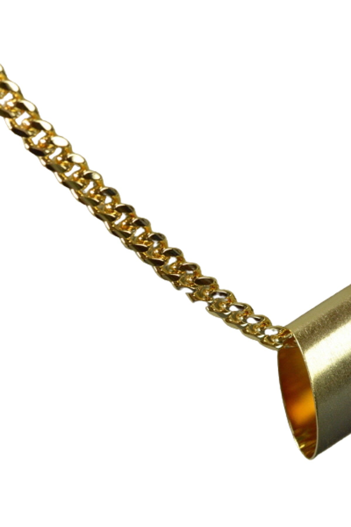 Textured Pendant Chain Necklace-1