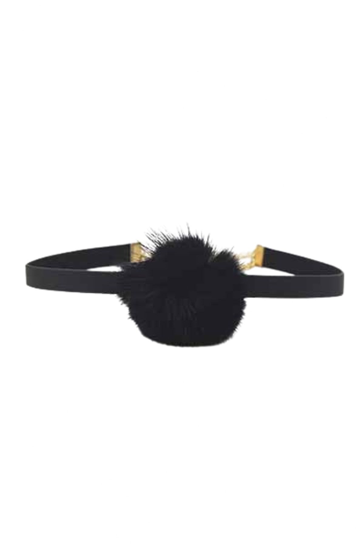 Stylish Pom Pom Faux Leather Choker Necklace Set-1