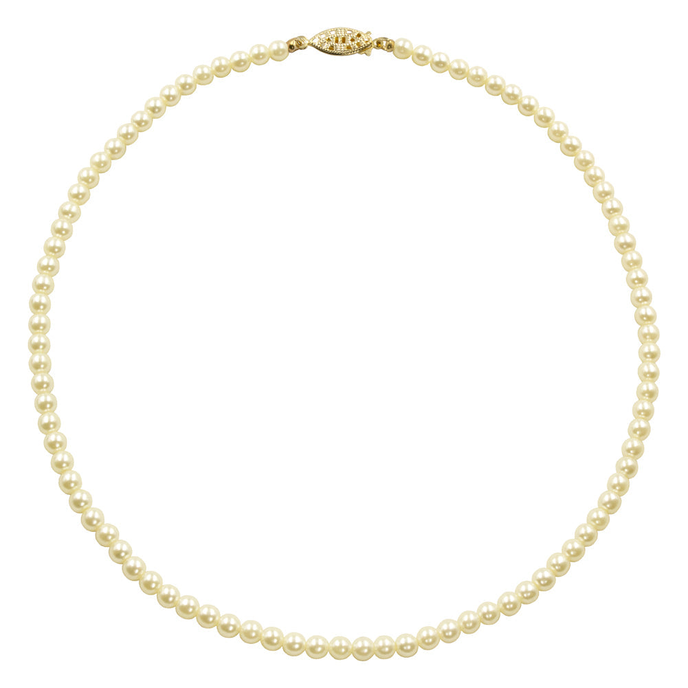 #9588-20 - 6mm Simulated Ivory Pearl Necklace - 20"-0