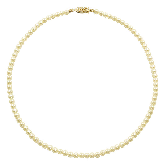 #9588-20 - 6mm Simulated Ivory Pearl Necklace - 20"-0