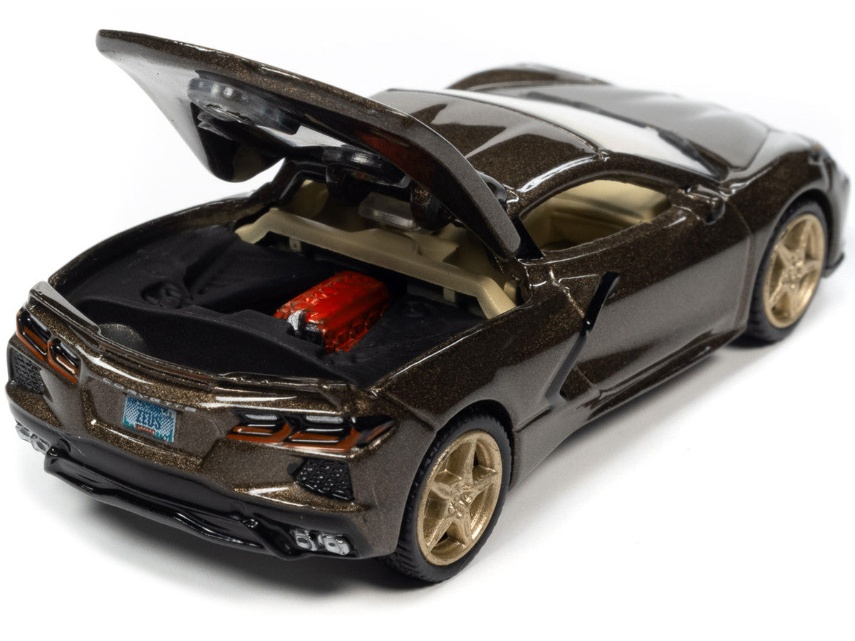 2020 Chevrolet Corvette Zeus Bronze Metallic "Sports Cars" Limited Edition 1/64 Diecast Model Car by Auto World-1