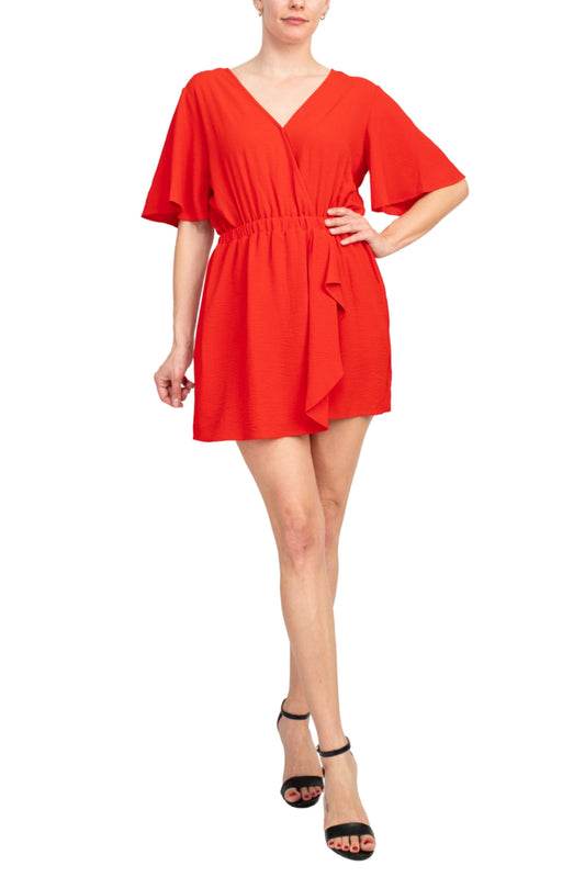 Emma & Michele V-Neck Romper-0