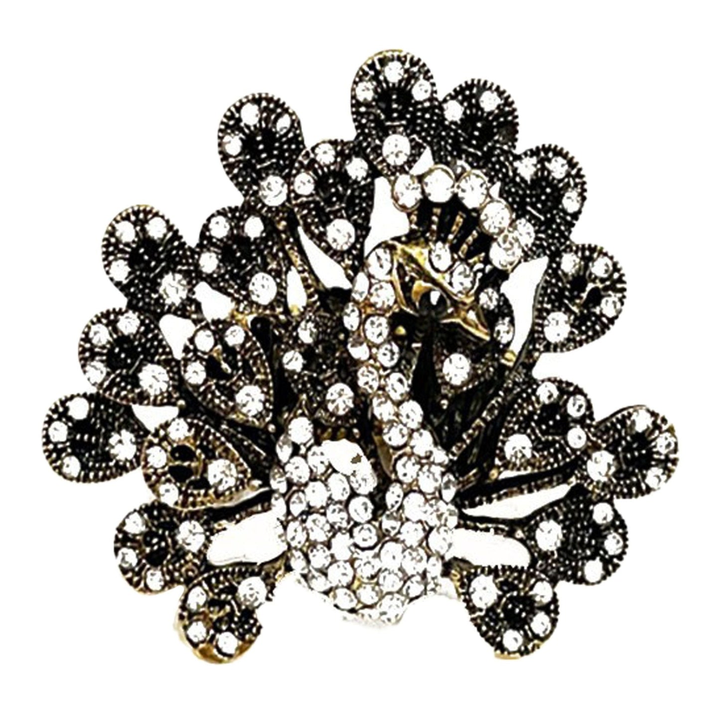 Studded Peacock Metal Rings-2