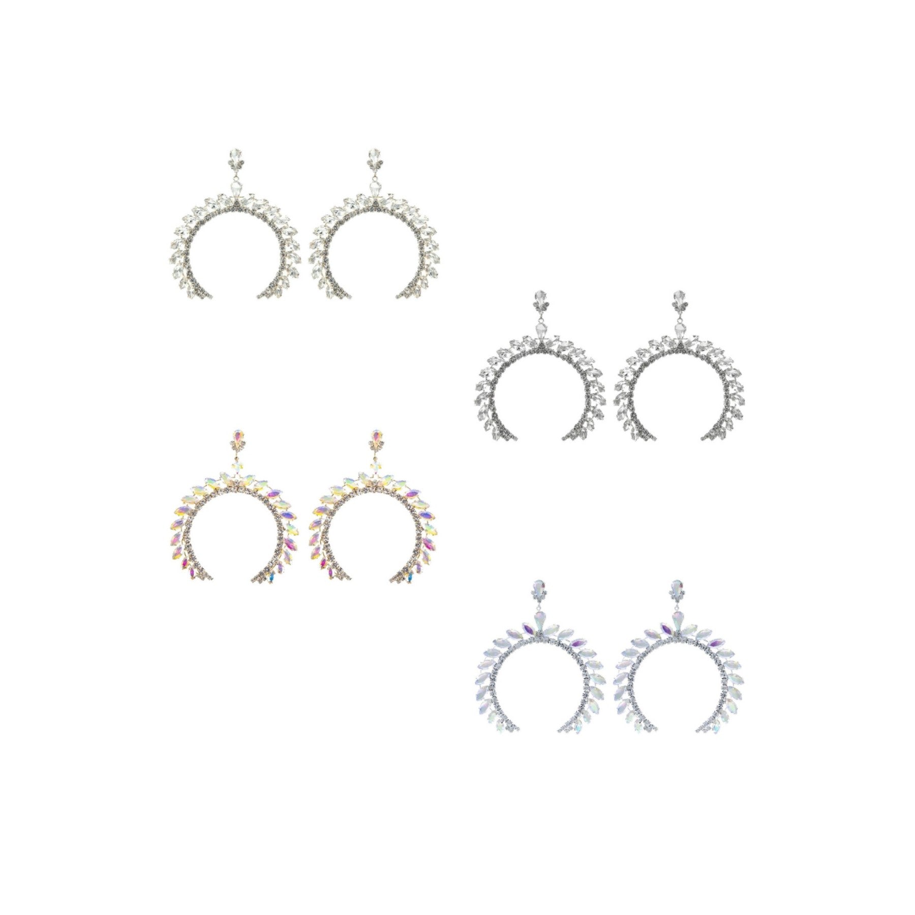 Quash Crystal Blossom Post Back Earrings-0