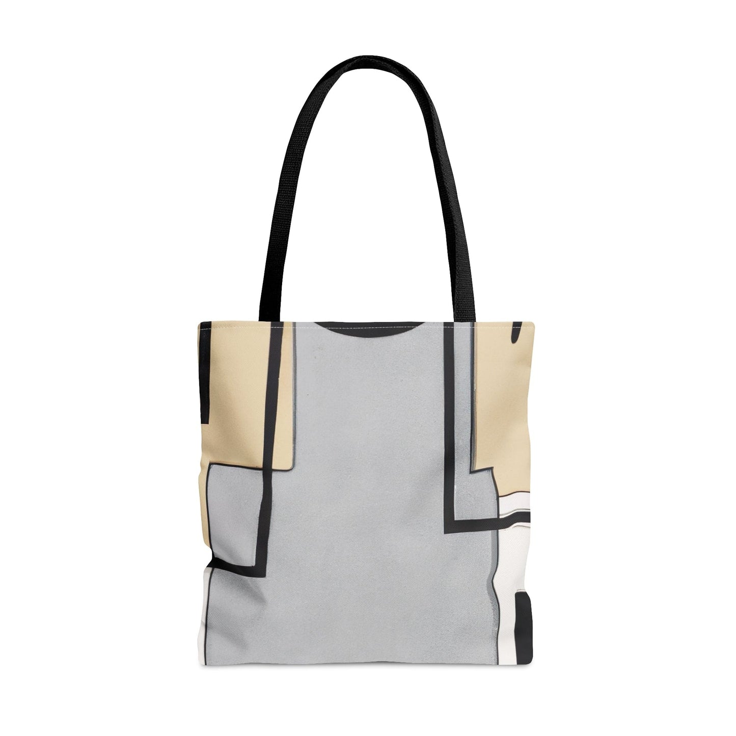 Canvas Tote Bag Black Grey Abstract Pattern-1