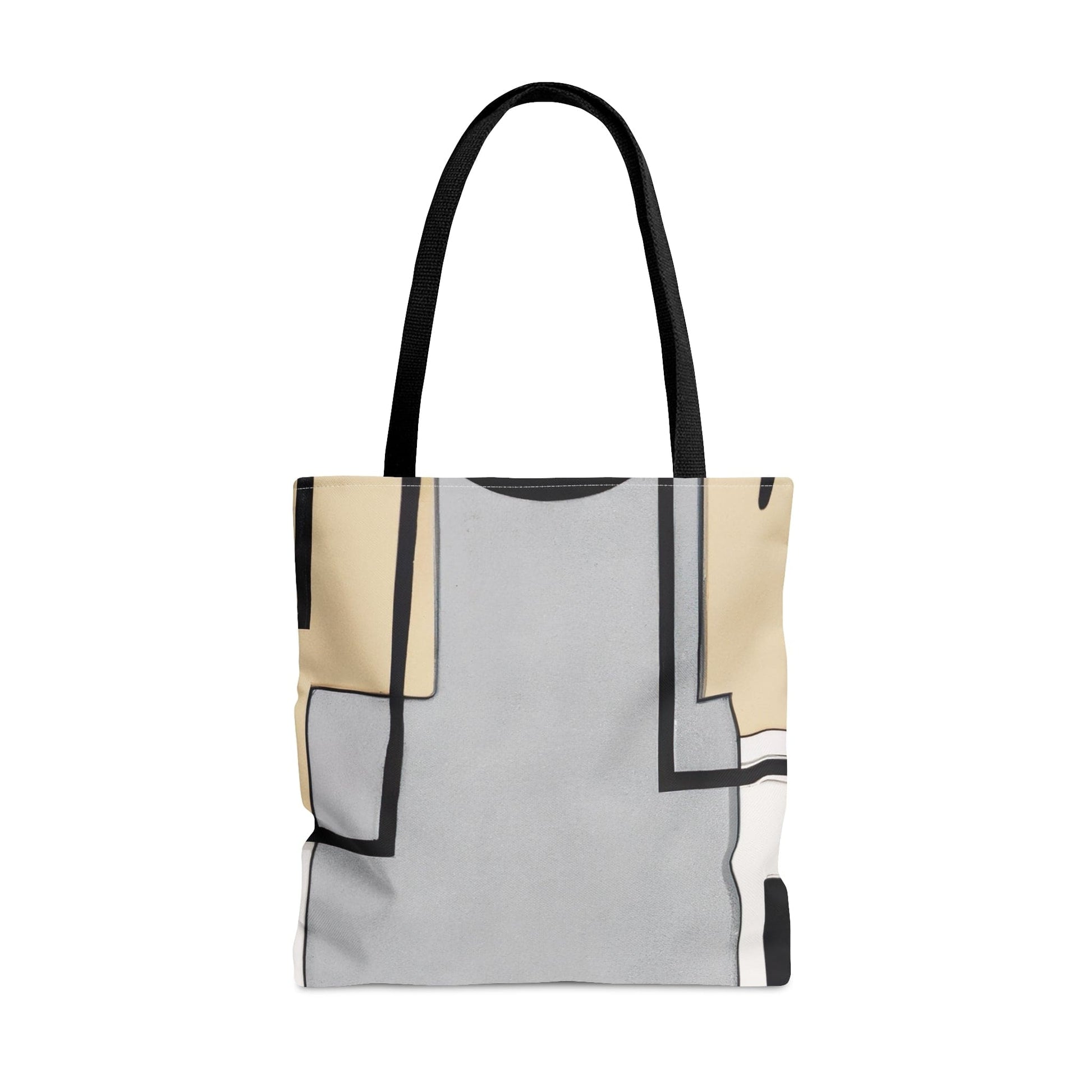 Canvas Tote Bag Black Grey Abstract Pattern-1