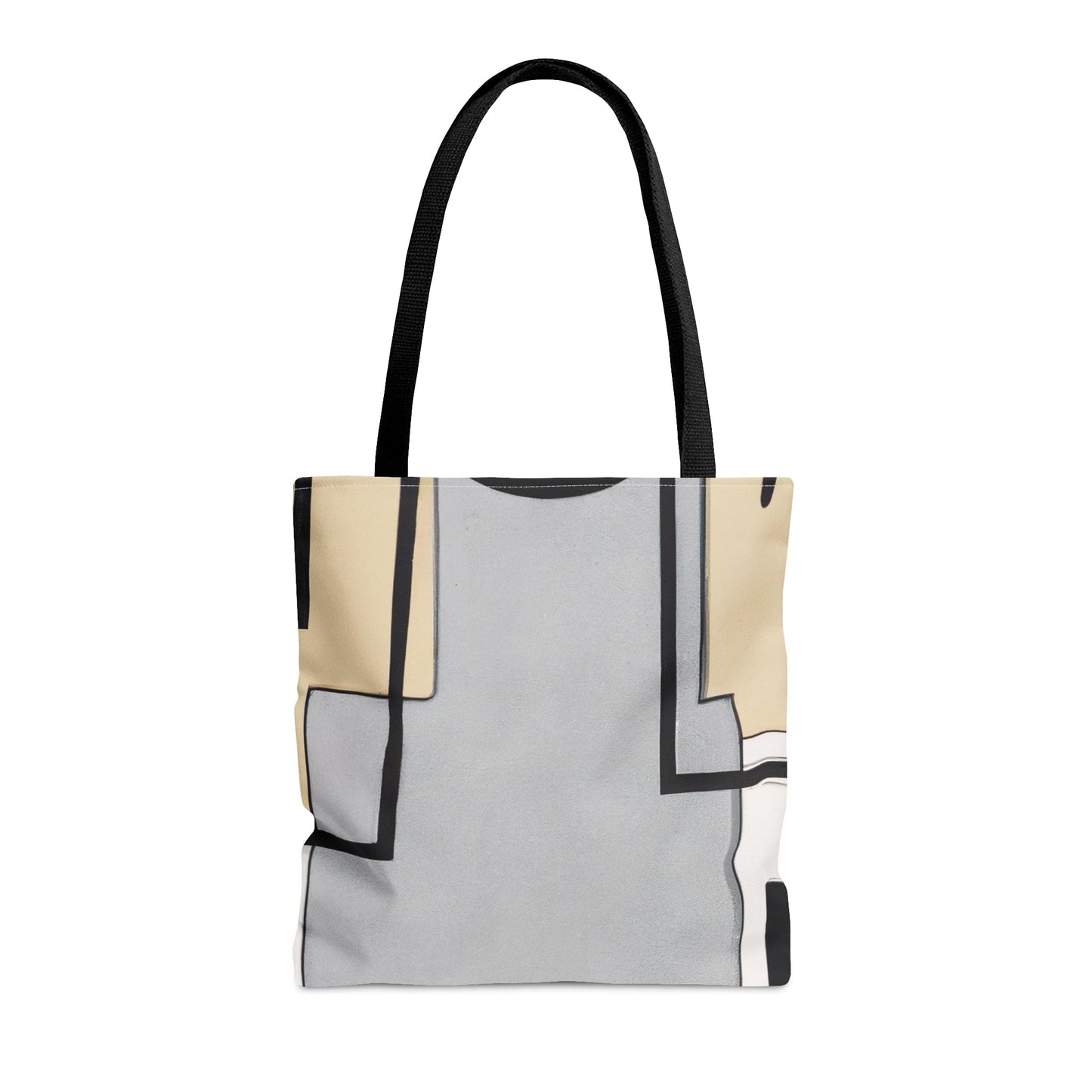 Canvas Tote Bag Black Grey Abstract Pattern-2