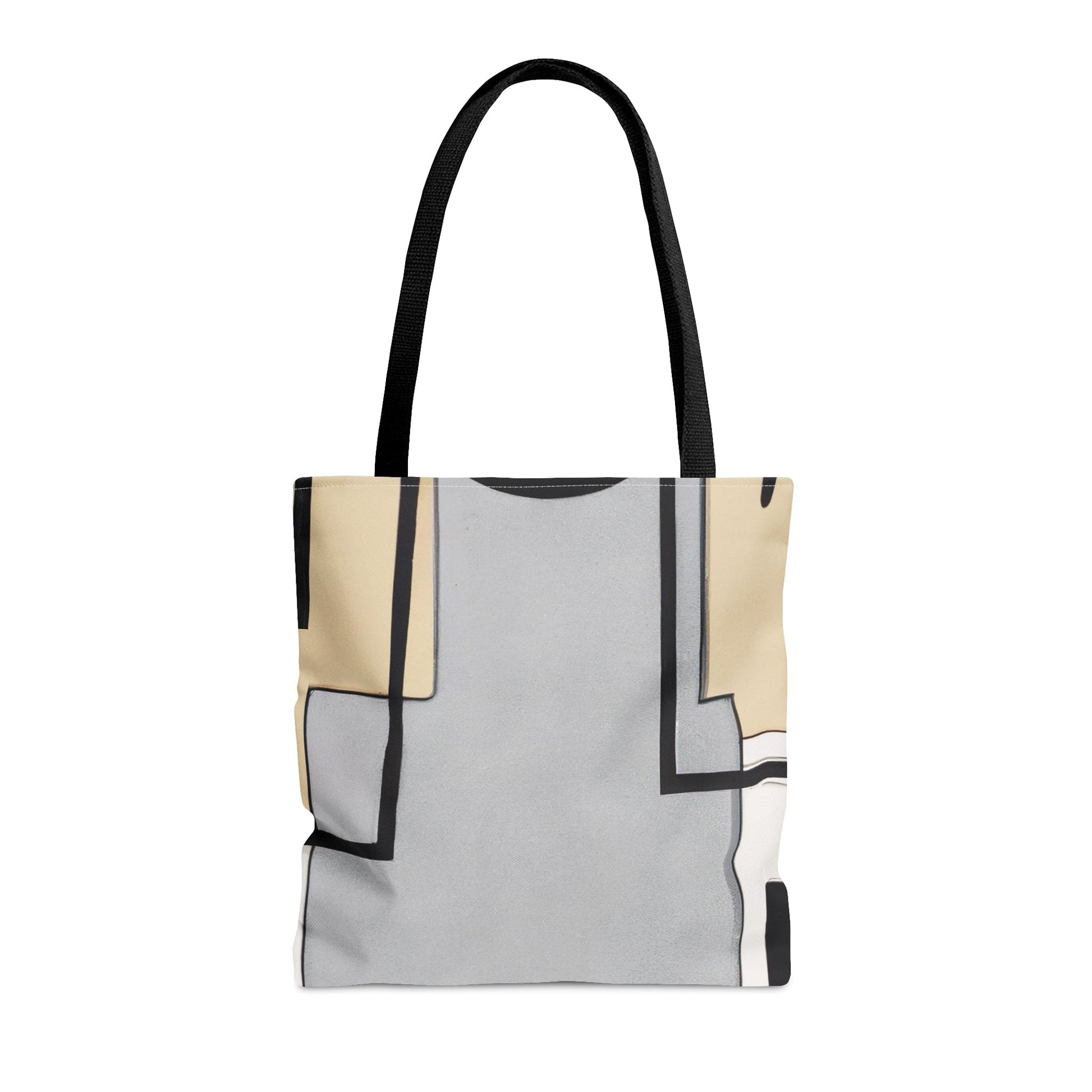 Canvas Tote Bag Black Grey Abstract Pattern-2