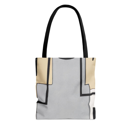 Canvas Tote Bag Black Grey Abstract Pattern-0