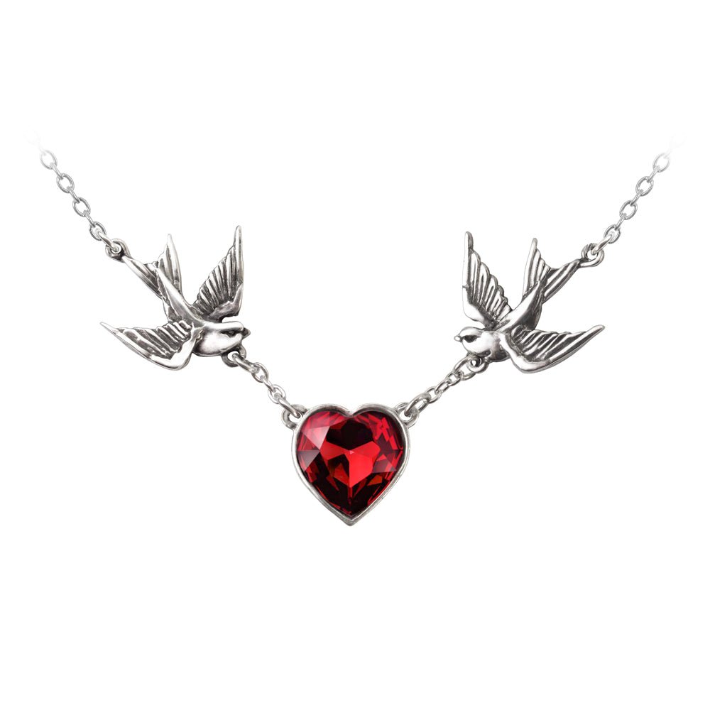 Swallow Heart Necklace-0
