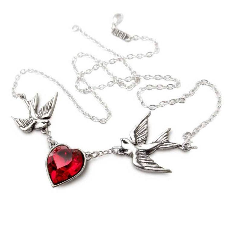 Swallow Heart Necklace-2