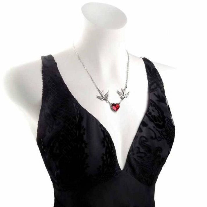 Swallow Heart Necklace-1